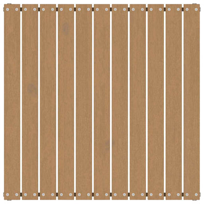 Poggiapiedi da Giardino e Cuscini 2 pz Marrone ambra Legno Pino