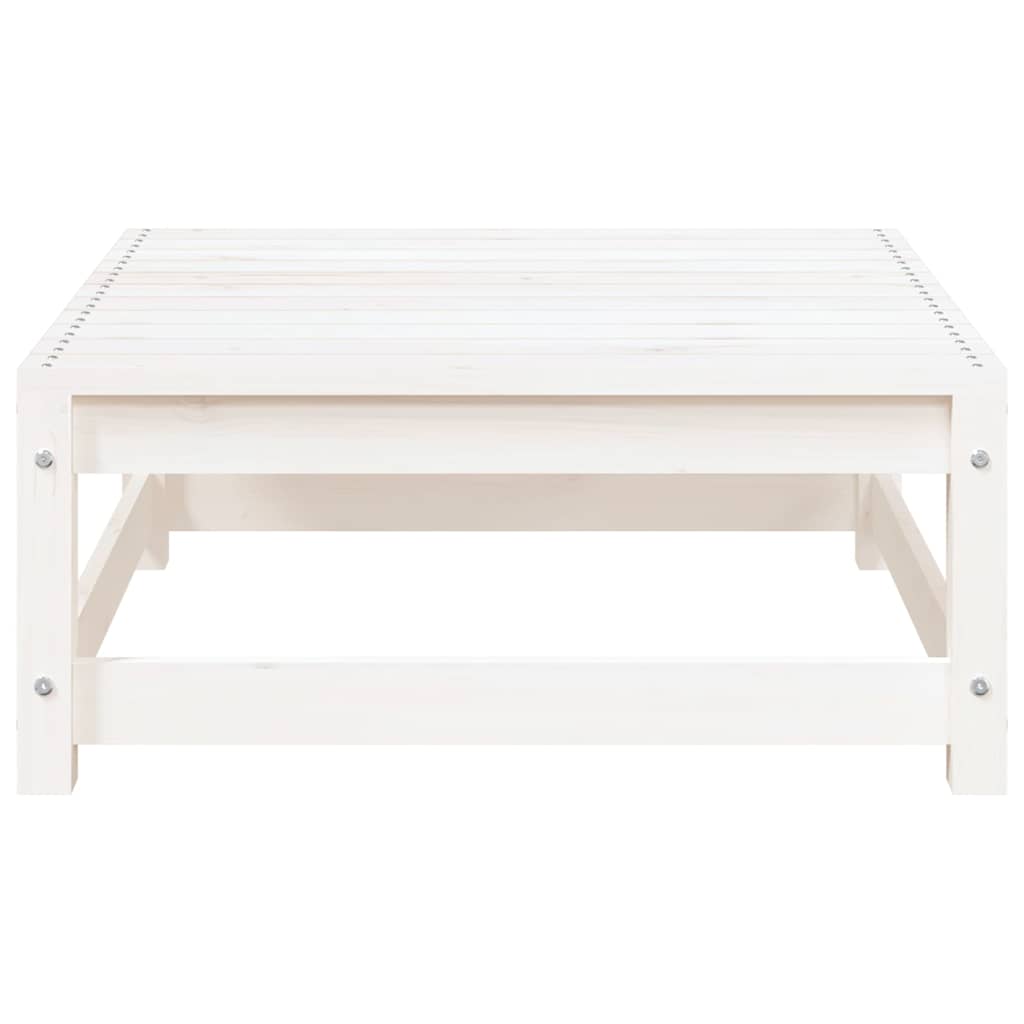 Set Divani da Giardino 2 pz Cuscini Bianchi Massello di Pino | homemem39