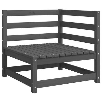 Set Divani da Giardino 2 pz con Cuscini Grigio Massello di Pino - homemem39