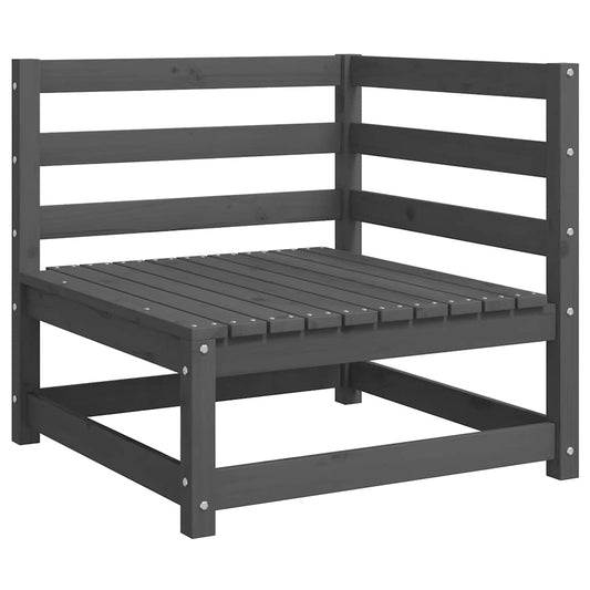 Set Divani da Giardino 2 pz con Cuscini Grigio Massello di Pino - homemem39