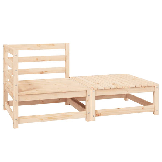 Set Divani da Giardino 2 pz con Cuscini in Massello di Pino - homemem39