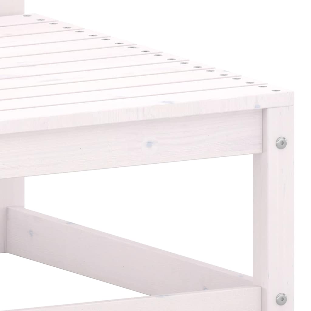 Set Divani da Giardino 2 pz Cuscini Legno Massello Pino Bianco | homemem39