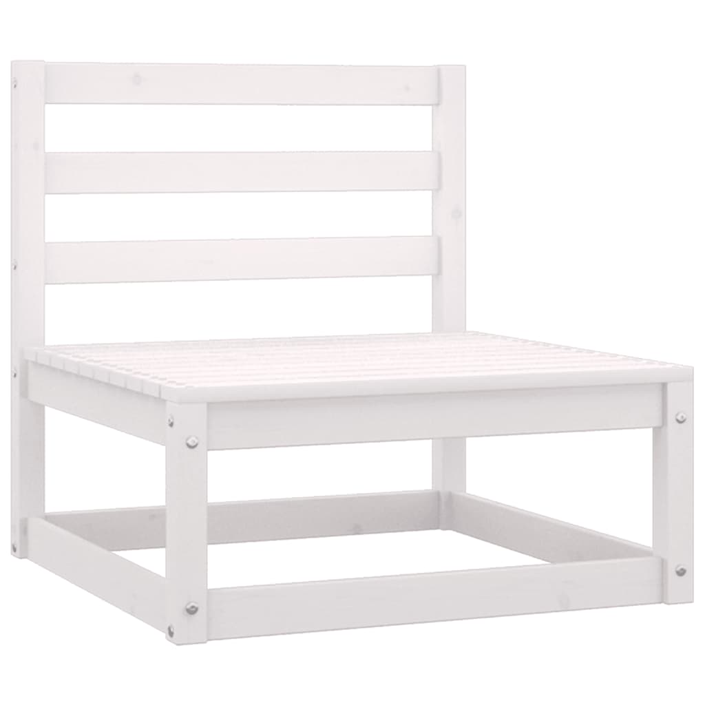 Set Divani da Giardino 2 pz Cuscini Legno Massello Pino Bianco | homemem39
