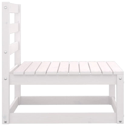 Set Divani da Giardino 2 pz Cuscini Legno Massello Pino Bianco | homemem39
