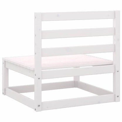Set Divani da Giardino 2 pz Cuscini Legno Massello Pino Bianco | homemem39
