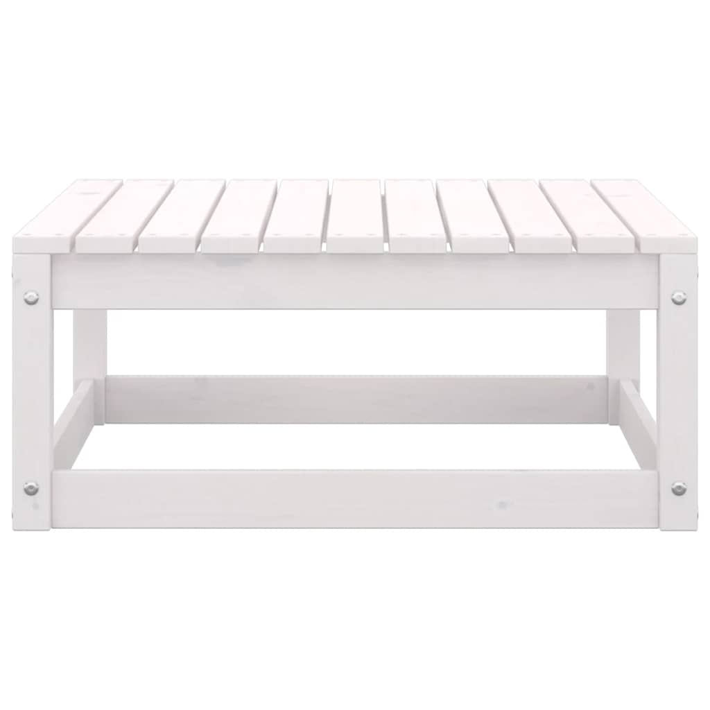 Set Divani da Giardino 2 pz Cuscini Legno Massello Pino Bianco | homemem39