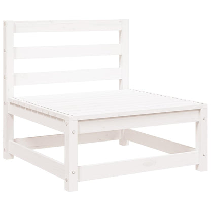 Set Divani da Giardino 2 pz Cuscini Bianchi Massello di Pino | homemem39