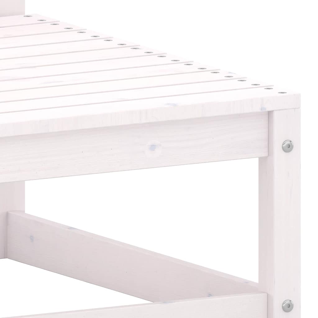 Set Divani da Giardino 2 pz Cuscini Bianchi Massello di Pino | homemem39