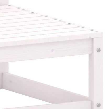 Set Divani da Giardino 2 pz Cuscini Bianchi Massello di Pino | homemem39