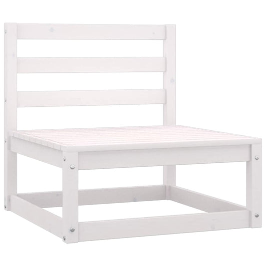 Set Divani da Giardino 3 pz Cuscini Legno Massello Pino Bianco | homemem39