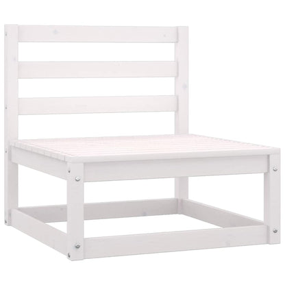 Set Divani da Giardino 3 pz Cuscini Legno Massello Pino Bianco