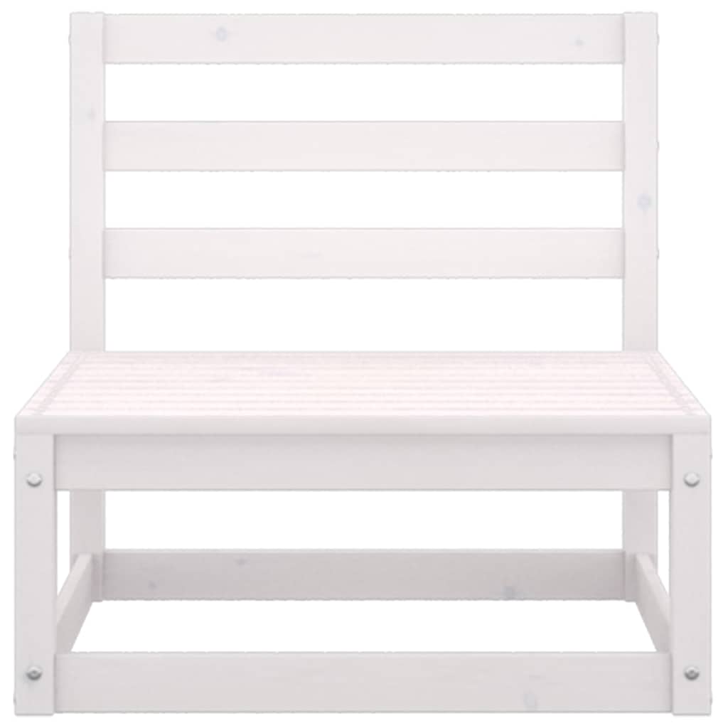 Set Divani da Giardino 3 pz Cuscini Legno Massello Pino Bianco | homemem39