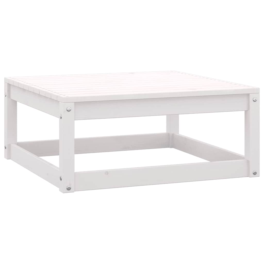 Set Divani da Giardino 3 pz Cuscini Legno Massello Pino Bianco | homemem39