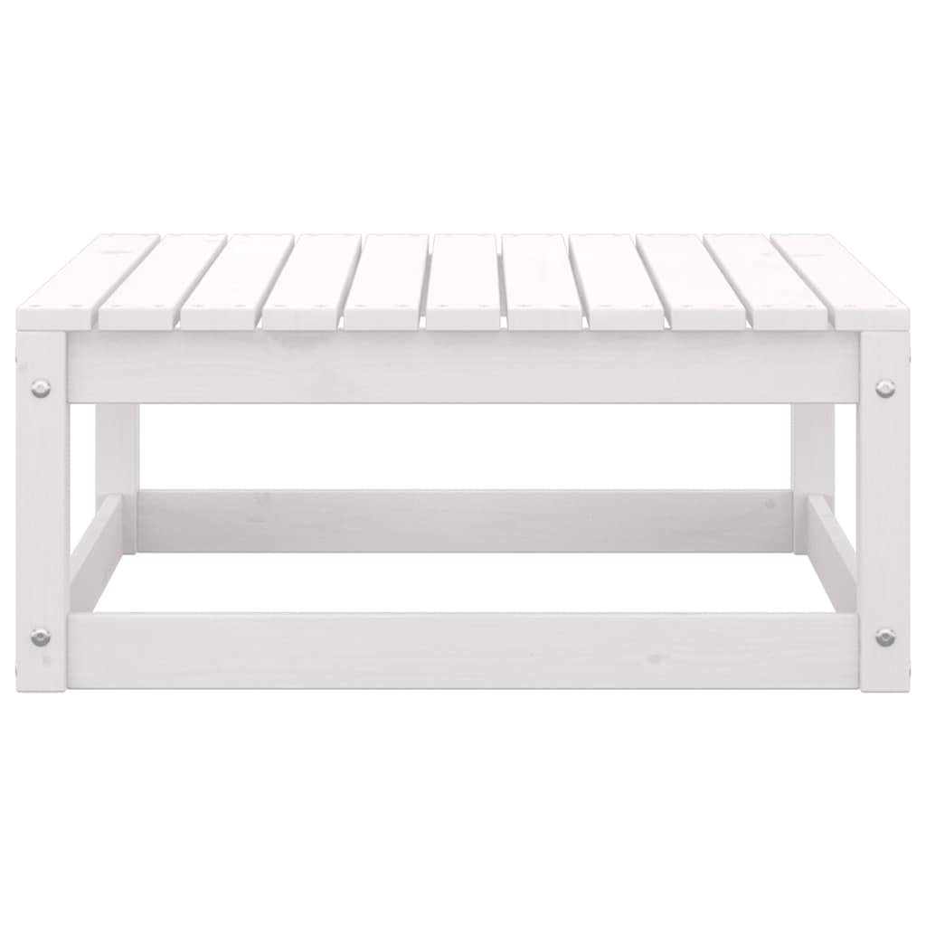 Set Divani da Giardino 3 pz Cuscini Legno Massello Pino Bianco | homemem39