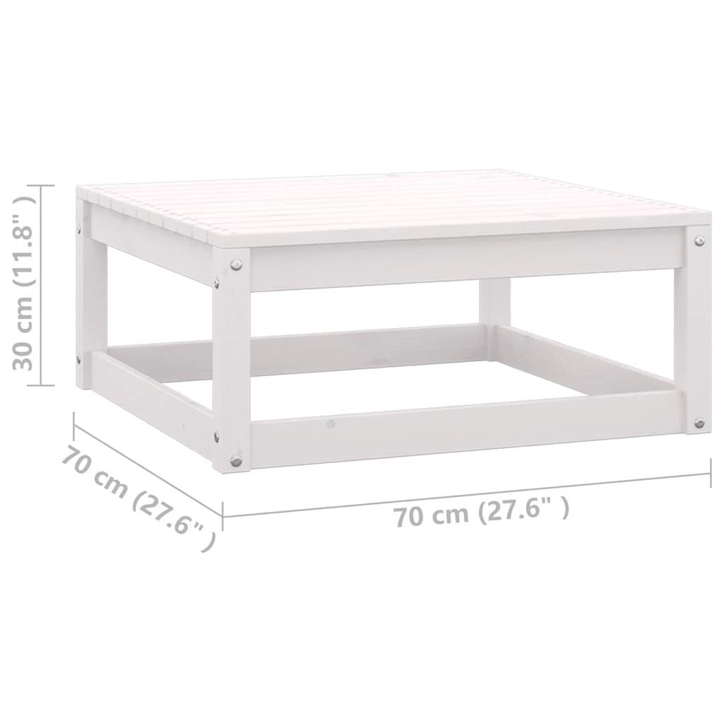 Set Divani da Giardino 3 pz Cuscini Legno Massello Pino Bianco | homemem39