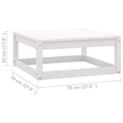 Set Divani da Giardino 3 pz Cuscini Legno Massello Pino Bianco | homemem39