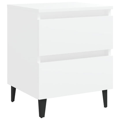 Comodino Bianco 40x35x50 cm in Legno Multistrato - homemem39