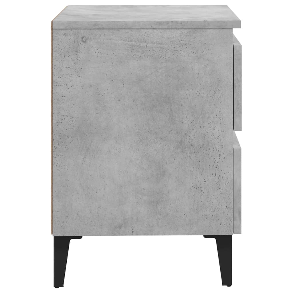 Comodini 2pz Grigio Cemento 40x35x50 cm in Legno Multistrato - homemem39