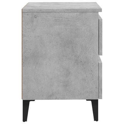 Comodini 2pz Grigio Cemento 40x35x50 cm in Legno Multistrato - homemem39