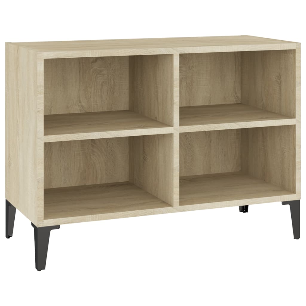Mobile TV con Gambe in Metallo Rovere Sonoma 69,5x30x50 cm - homemem39