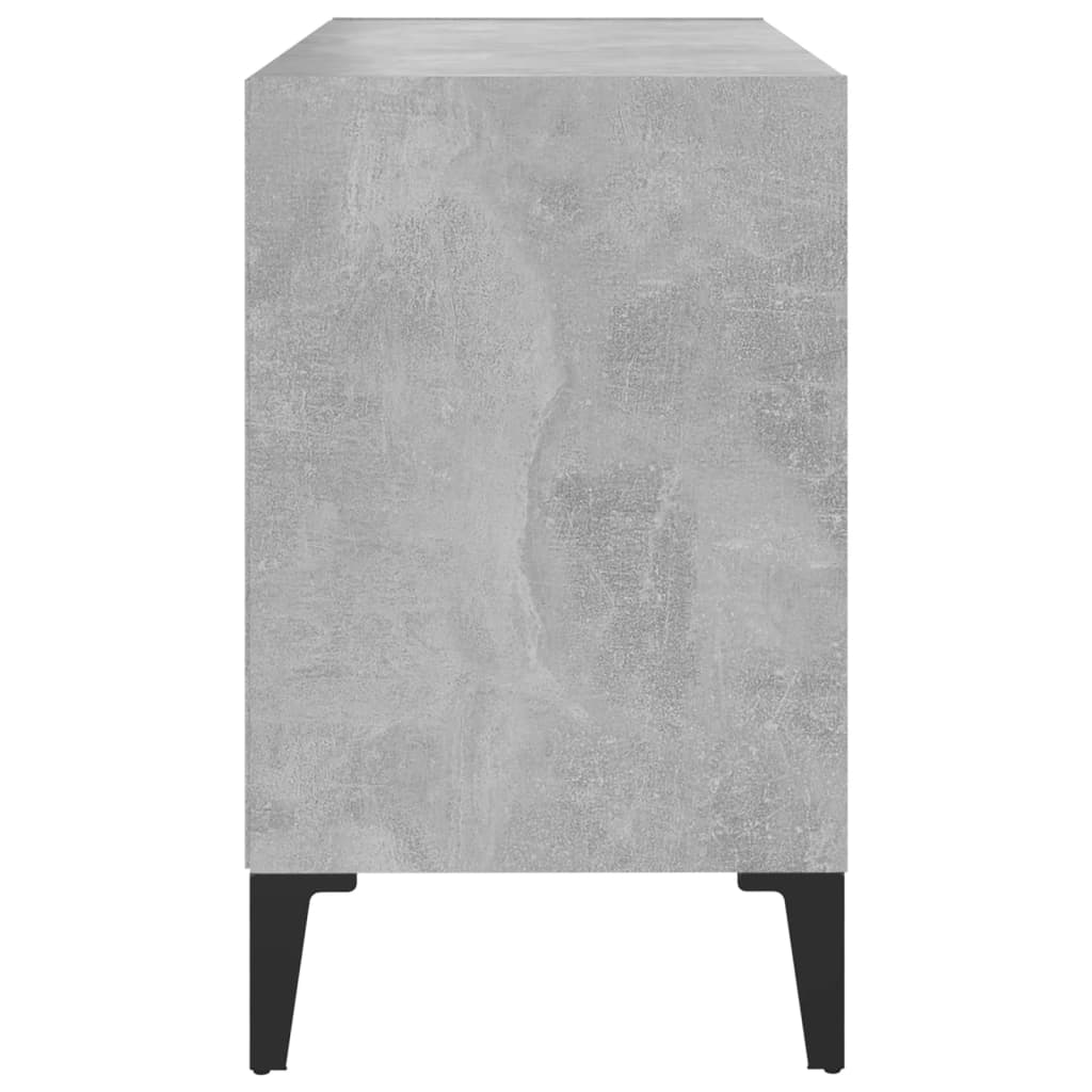 Mobile TV con Gambe in Metallo Grigio Cemento 69,5x30x50 cm - homemem39
