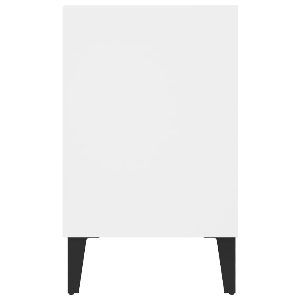 Mobile TV con Gambe in Metallo Bianco 103,5x30x50 cm