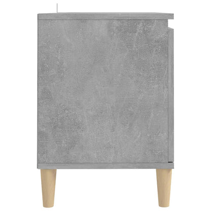 Mobile TV con Gambe in Legno Grigio Cemento 103,5x30x50 cm - homemem39