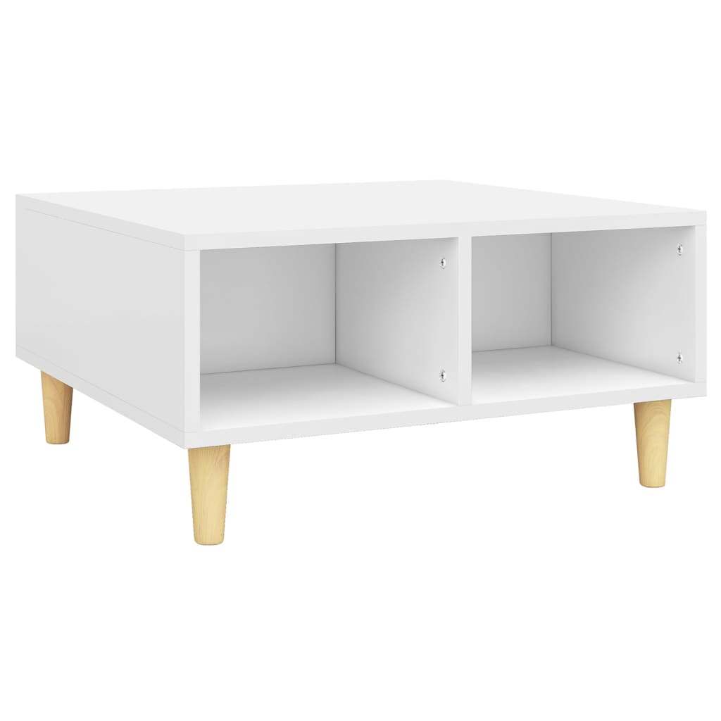 Tavolino da Salotto Bianco 60x60x30 cm in Legno Multistrato | homemem39