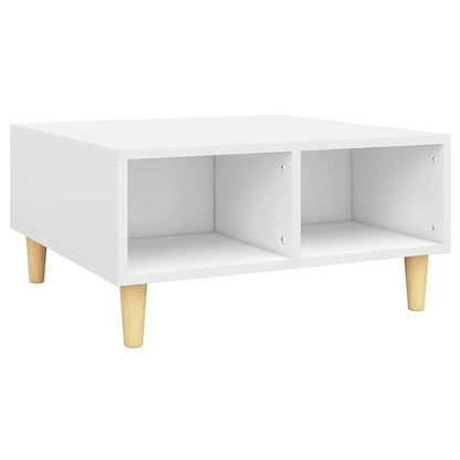 Tavolino da Salotto Bianco 60x60x30 cm in Legno Multistrato