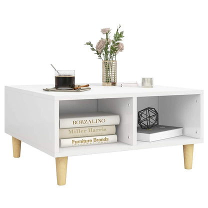 Tavolino da Salotto Bianco 60x60x30 cm in Legno Multistrato