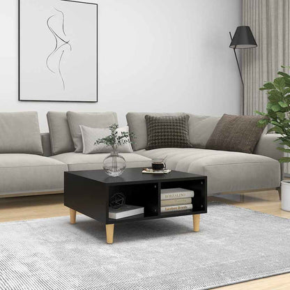 Tavolino da Salotto Nero 60x60x30 cm in Legno Multistrato