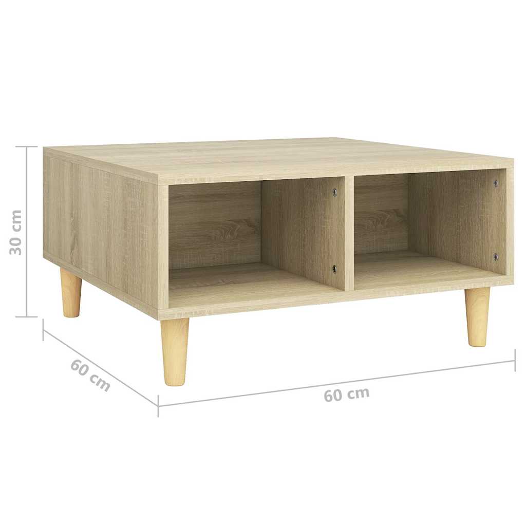 Tavolino da Salotto Rovere Sonoma 60x60x30 cm Legno Multistrato