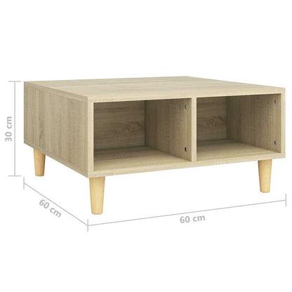 Tavolino da Salotto Rovere Sonoma 60x60x30 cm Legno Multistrato