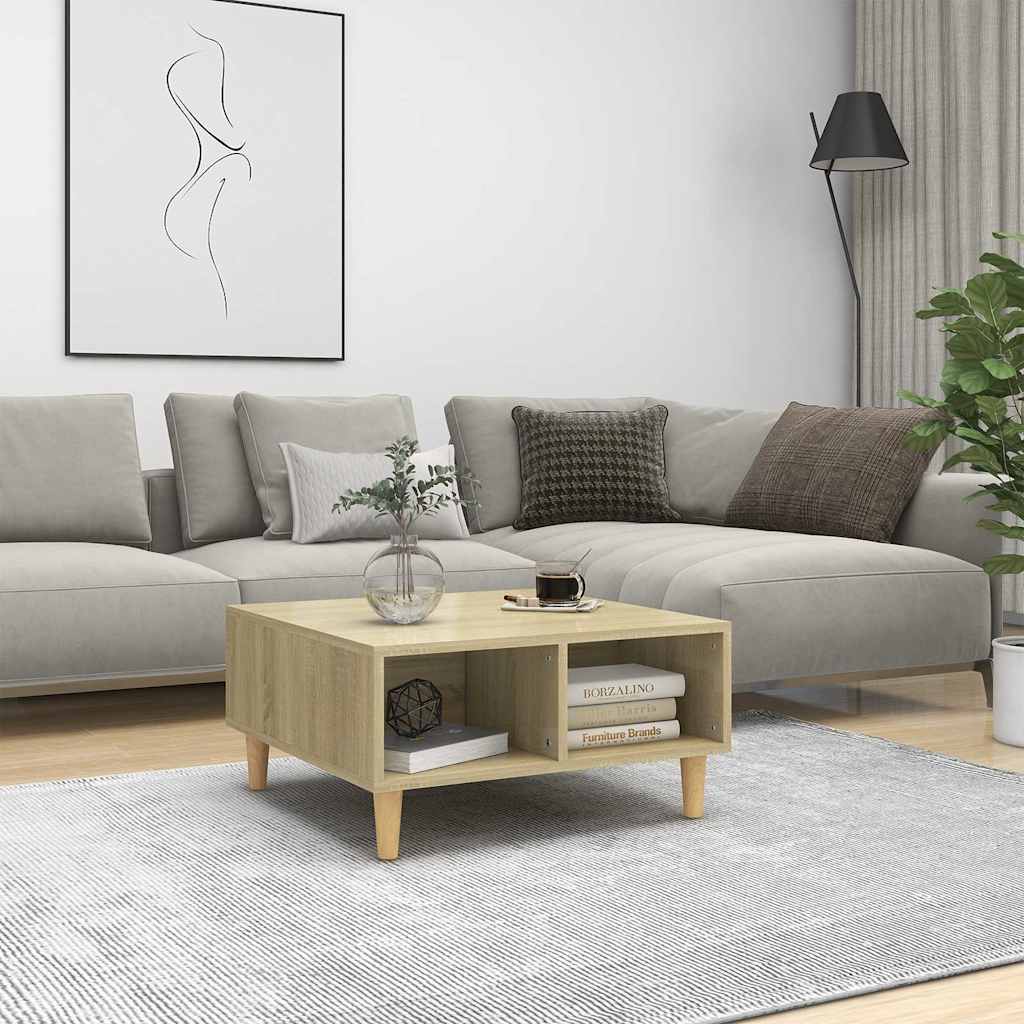 Tavolino da Salotto Rovere Sonoma 60x60x30 cm Legno Multistrato