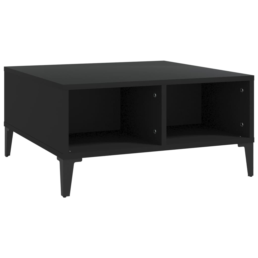 Tavolino da Salotto Nero 60x60x30 cm in Legno Multistrato | homemem39