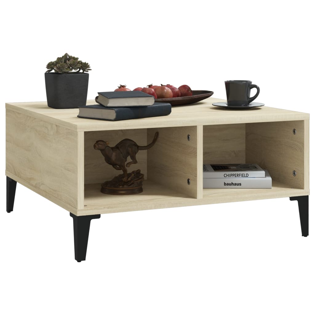 Tavolino da Salotto Rovere Sonoma 60x60x30 cm Legno Multistrato | homemem39