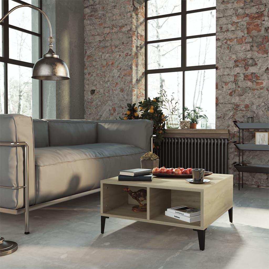 Tavolino da Salotto Rovere Sonoma 60x60x30 cm Legno Multistrato | homemem39