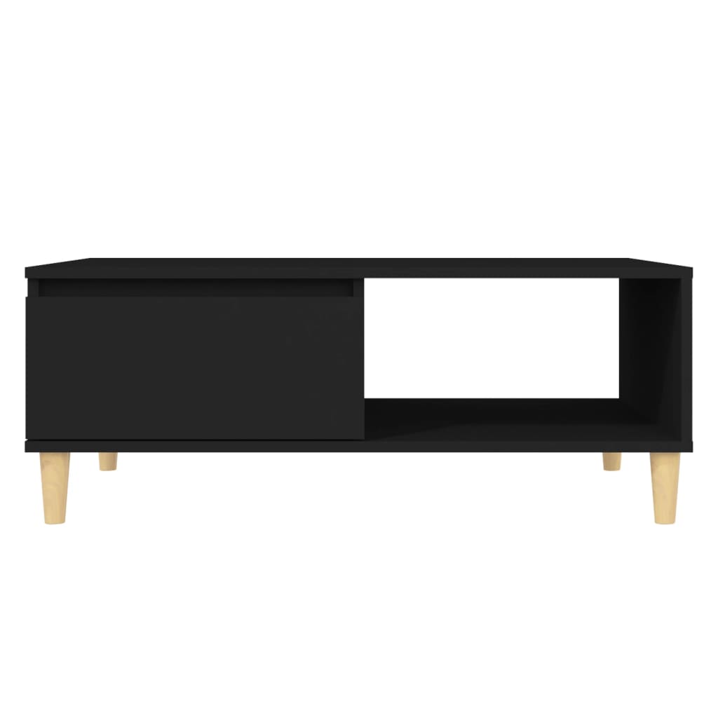 Tavolino da Salotto Nero 90x60x35 cm in Legno Multistrato | homemem39