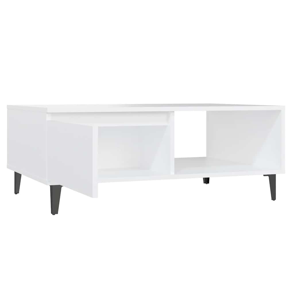 Tavolino da Salotto Bianco 90x60x35 cm in Legno Multistrato | homemem39
