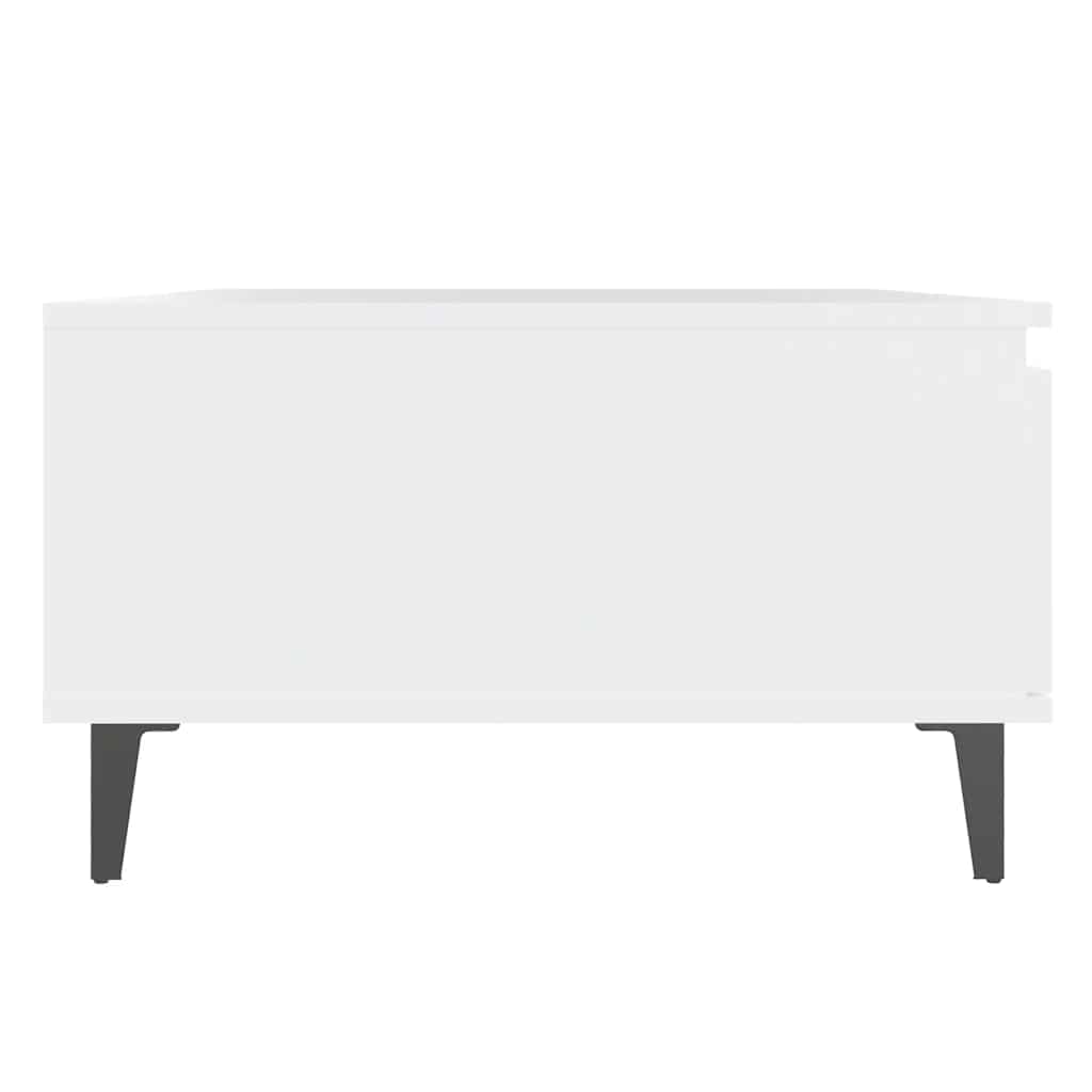 Tavolino da Salotto Bianco 90x60x35 cm in Legno Multistrato | homemem39