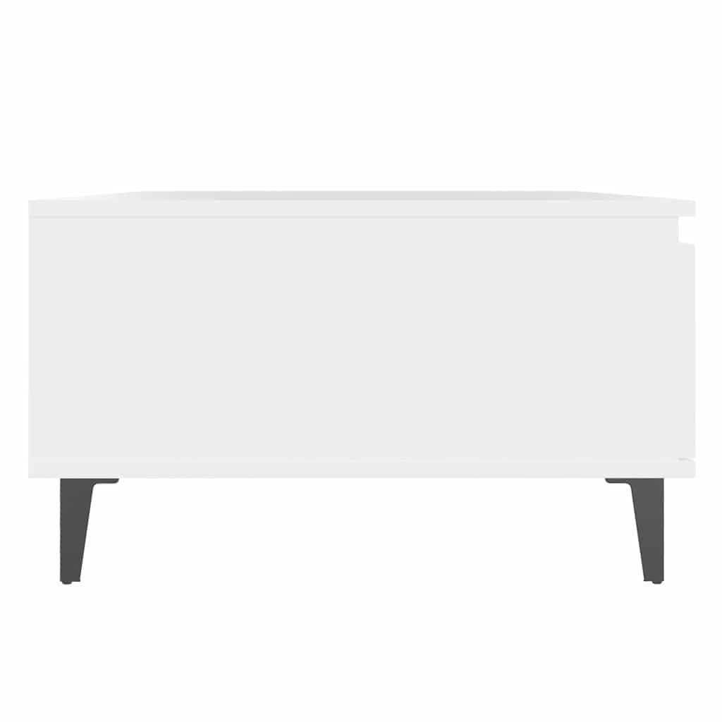 Tavolino da Salotto Bianco 90x60x35 cm in Legno Multistrato