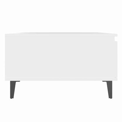 Tavolino da Salotto Bianco 90x60x35 cm in Legno Multistrato