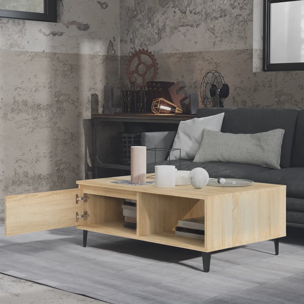Tavolino da Salotto Rovere Sonoma 90x60x35 cm Legno Multistrato | homemem39