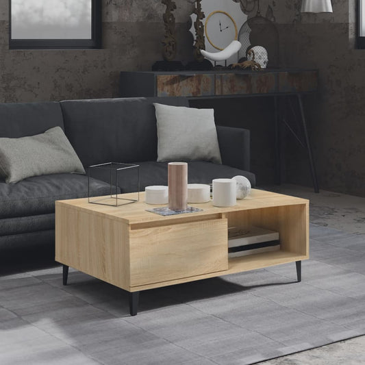 Tavolino da Salotto Rovere Sonoma 90x60x35 cm Legno Multistrato | homemem39