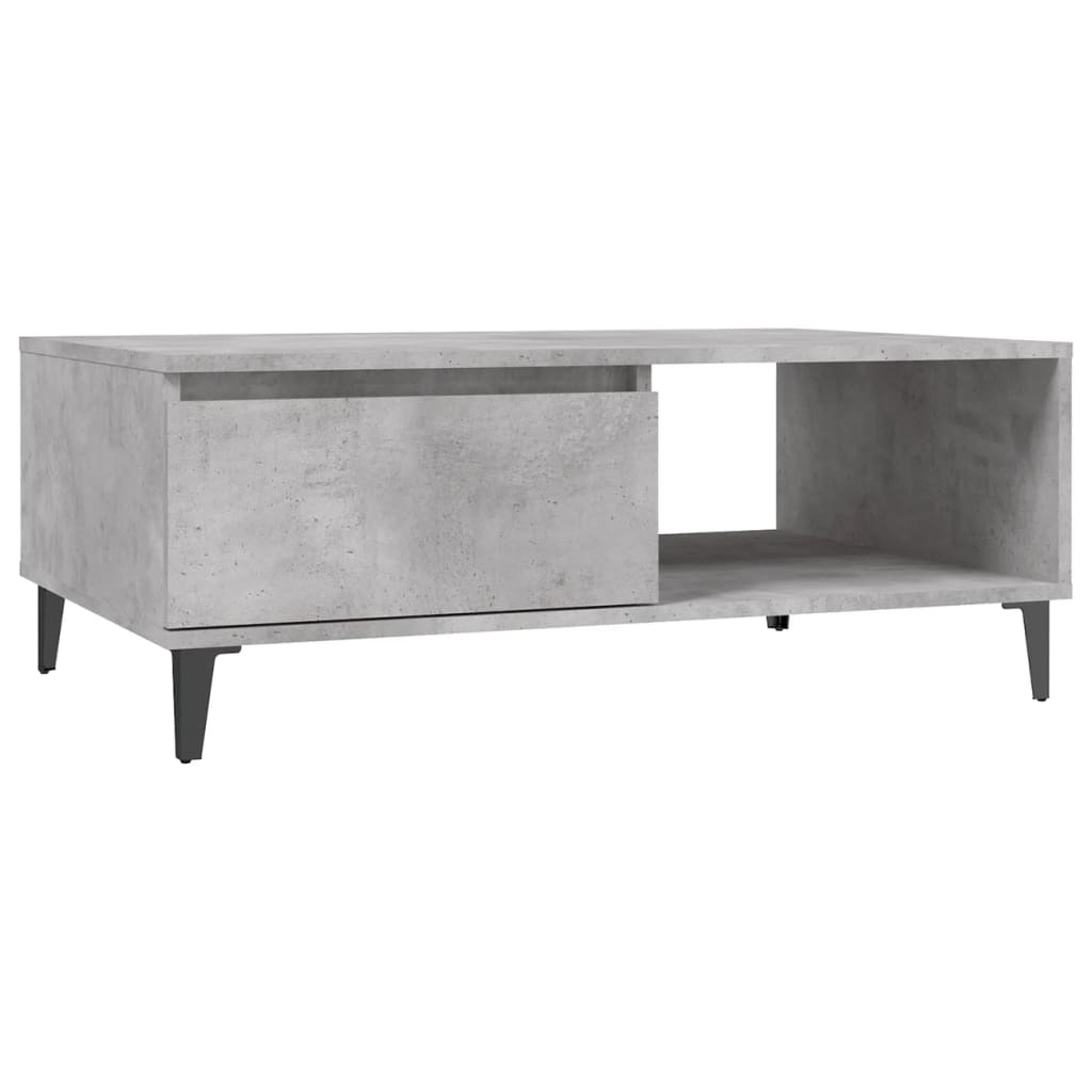 Tavolino da Salotto Grigio Cemento 90x60x35cm Legno Multistrato | homemem39