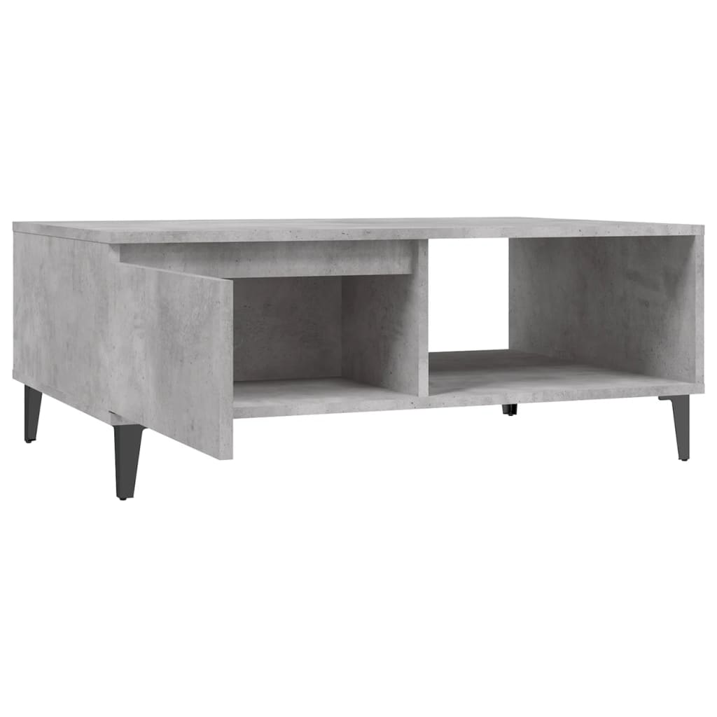 Tavolino da Salotto Grigio Cemento 90x60x35cm Legno Multistrato | homemem39
