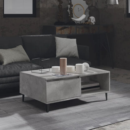 Tavolino da Salotto Grigio Cemento 90x60x35cm Legno Multistrato | homemem39
