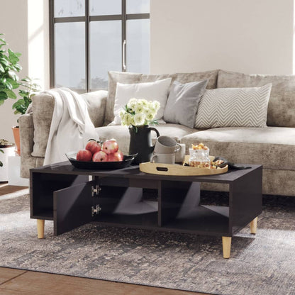 Tavolino Salotto Grigio Lucido 103,5x60x35cm Legno Multistrato | homemem39