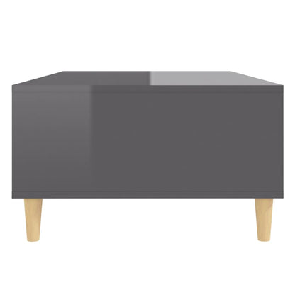 Tavolino Salotto Grigio Lucido 103,5x60x35cm Legno Multistrato | homemem39