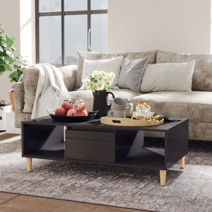 Tavolino Salotto Grigio Lucido 103,5x60x35cm Legno Multistrato | homemem39
